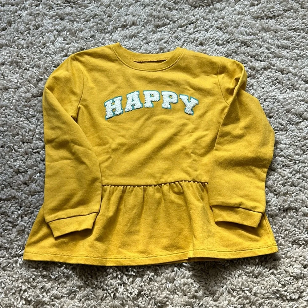 Okie Dokie 5T peplum sweatshirt “happy” NWT - Picture 1 of 4
